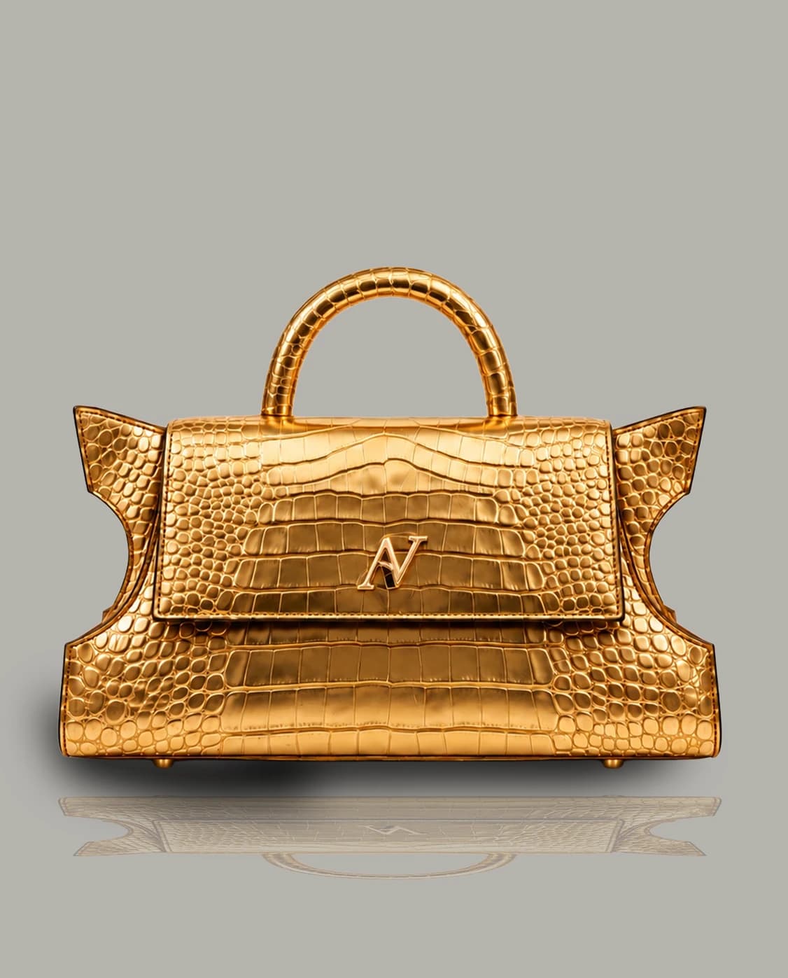 Sac Krinja — Cuir Croco Or