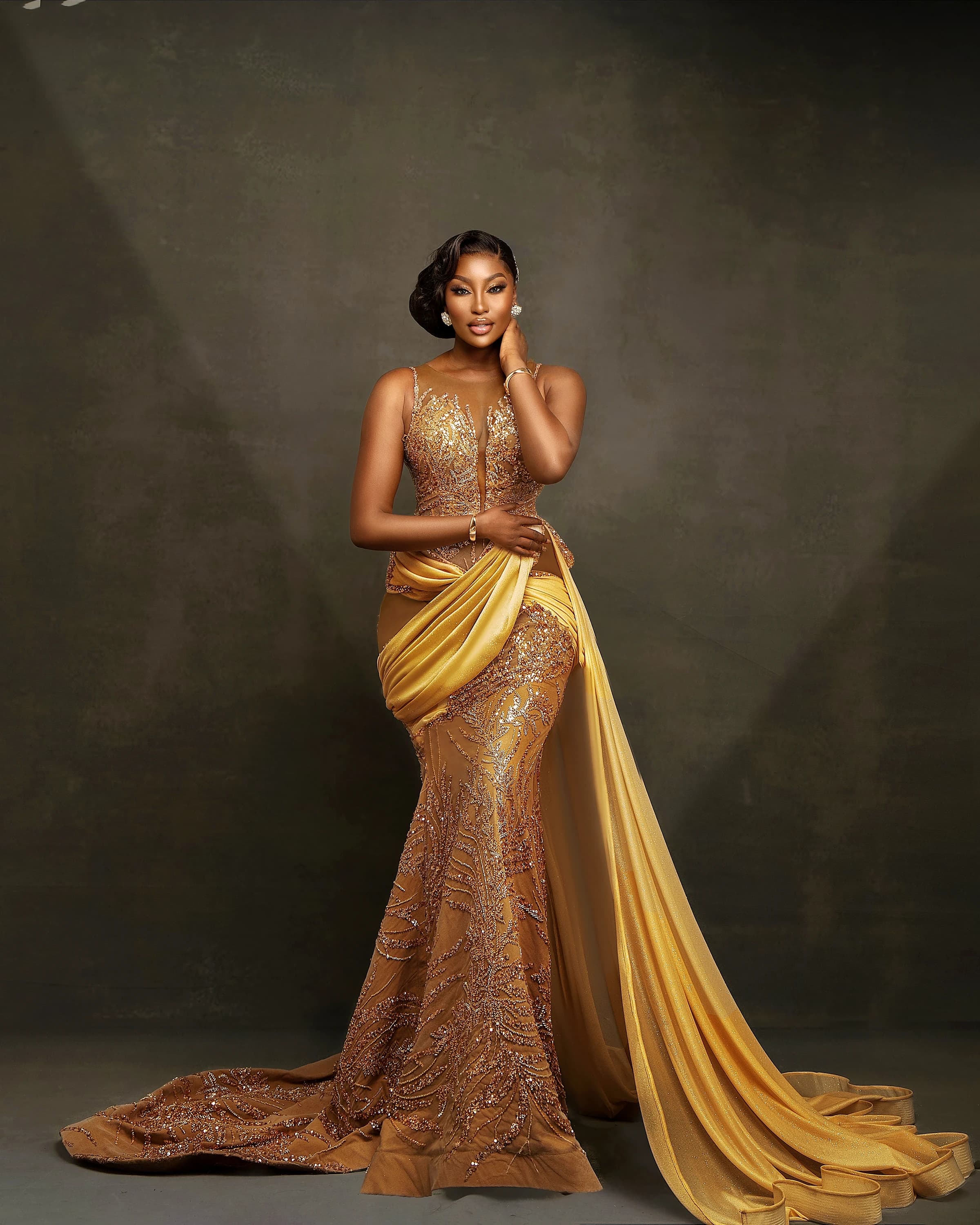 Robe Lamé Or